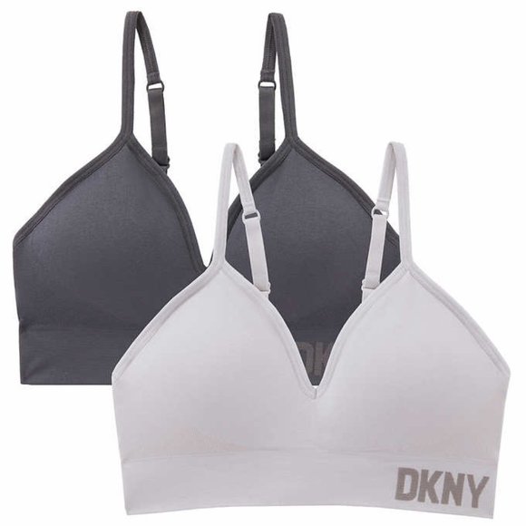NWT DKNY Women's Seamless All Day Two Pack Adjustable Bra Size Large $50 JJJ13 - Picture 2 of 7